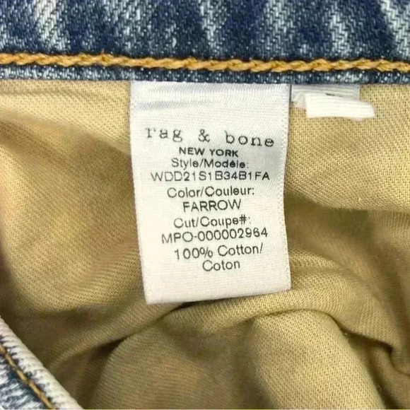 Rag & Bone BLUE Denim skirt with slit SZ 29 Org. $219 Farrow - Picture 7 of 7